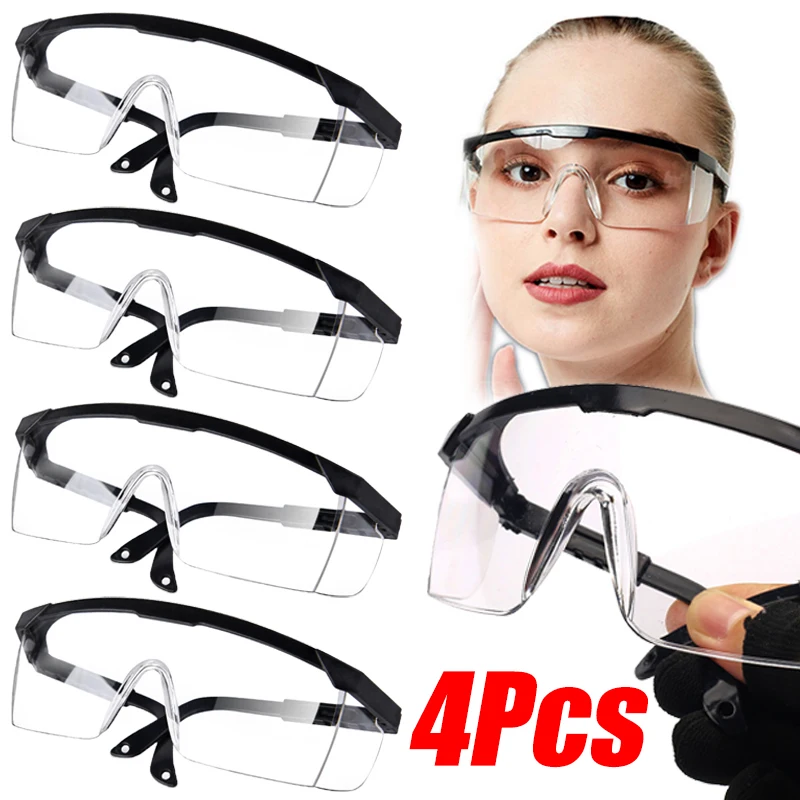 1/2/4Pcs Motorcycle Anti-Splash Protective Wind Dust Proof Goggles Eye Protection Lab Goggles Work Safety Glasses Cycling Glasse