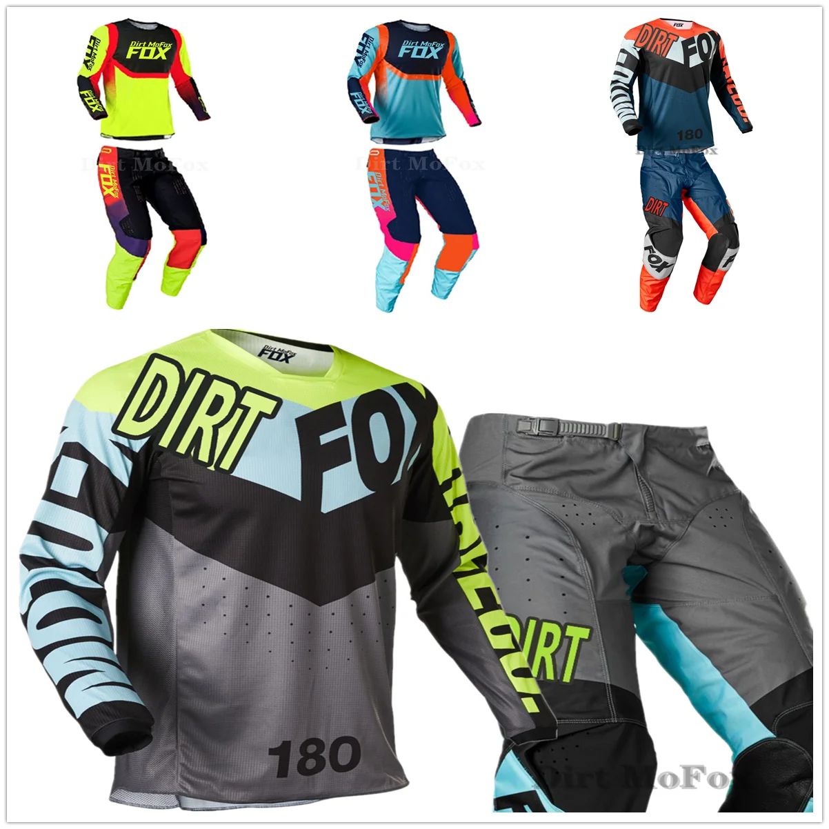 2022 Moto Youth Motocross Gear Set Child Size Dirt Bike Combo 6 Color Off Road Motorcycle MX Jersey And Pant