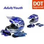 DOT Dirt Bike ATV Motocross Helmet w/ Gloves + Goggles Adult / Youth cascos para moto kask motocyklowy full face Off-Road Helmet