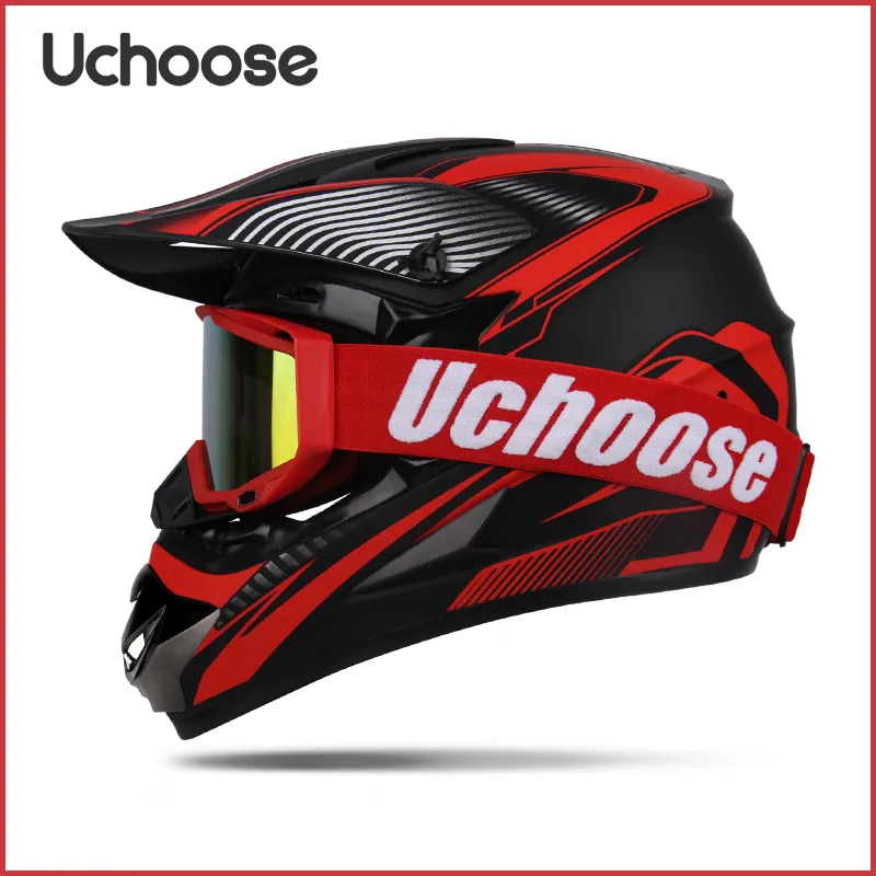 Gift Goggle UCHOOSE Motorcycle Helmet Professional Motocross Off Road Helm Children Off-road Casque Capacete De Motocicleta