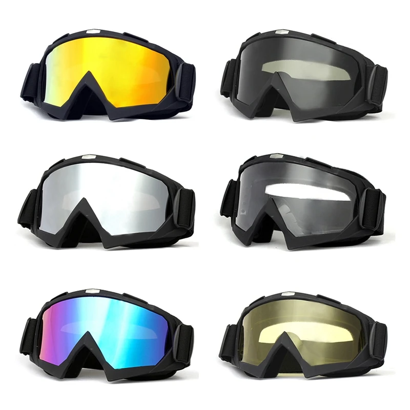 Koruyucu gözlük motosiklet kask açık spor rüzgar geçirmez toz geçirmez göz gözlük kayak Snowboard gözlüğü Motocross isyan kontrolü