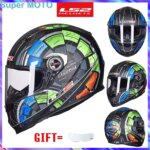 LS2 FF358 Motorcycle Helmet Anti-fog Casco Moto Full Face Casco Motocross Racing Riding Electric Stoocter MotoBike Off-Road