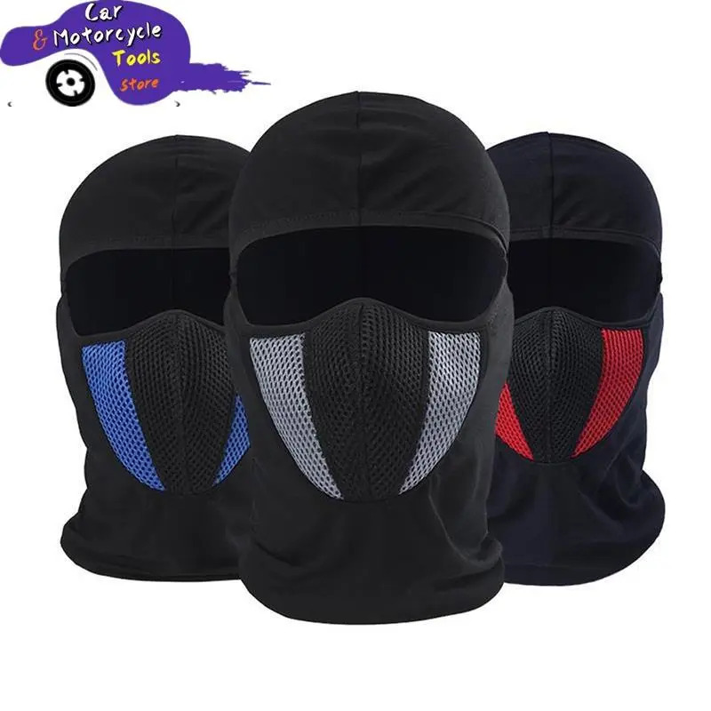 Motorcycle Helmet Face Mask Cycling Full Cover Face Mask Scarf Hat Ski Neck Summer Sun Ultra UV Protection Bicycle Cap Mask