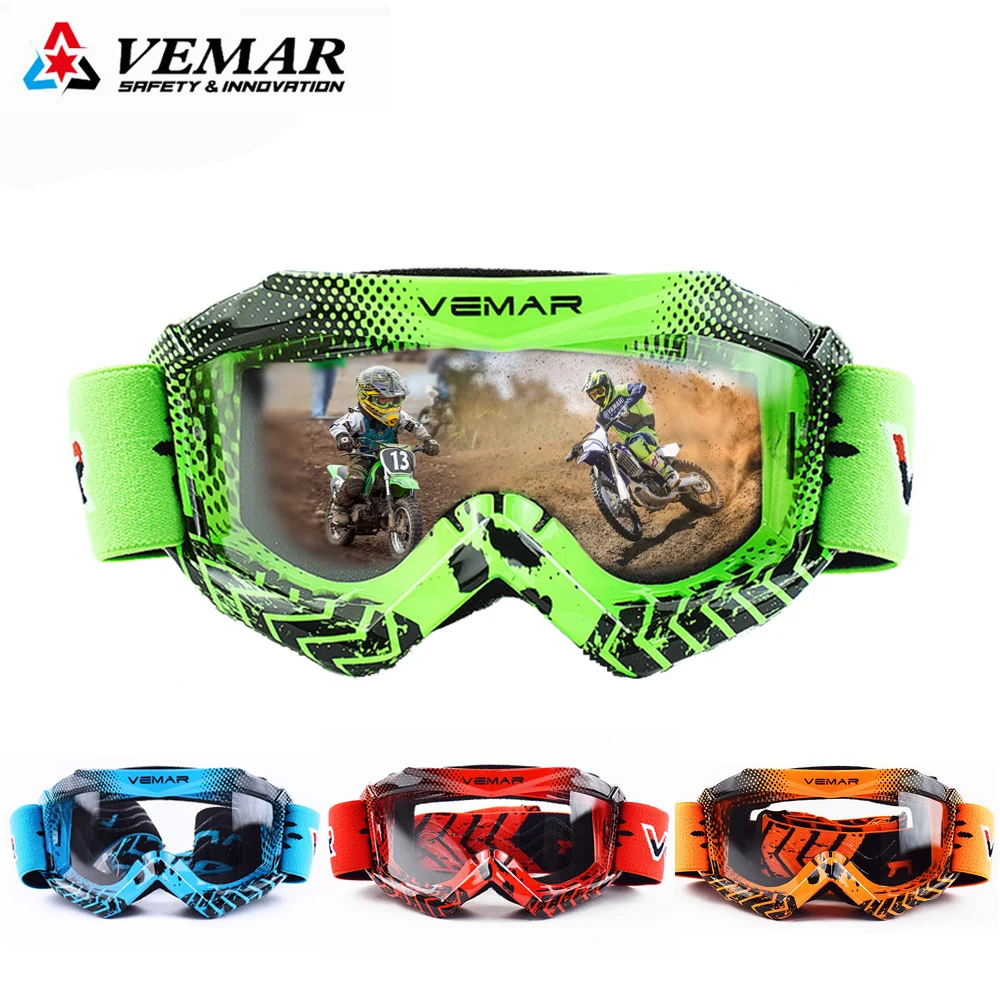 Professional Children’s Motocross Goggles Kids Motorcycle Helmet Glasses Kid MX MTB Off-Road Dirt Bike Child Goggles For Helmet