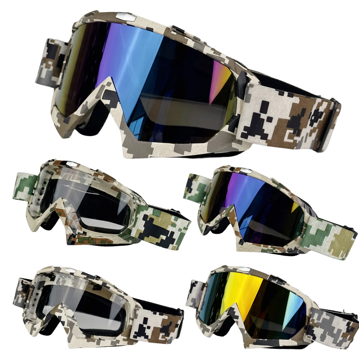 Professional Motocross Goggles Camouflage hunting Motorcycle Cycling Eyewear Outdoor Glasses Goggles Helmet Accessories