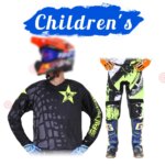 Racer Gear Set Youth children boy girl Motorcycle mountain Downhill Dirt Bike  Jersey Pant Kits Off-road kid mx Enduro