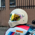 Retro motorcycle helmet ABS Light cruiser full coverage helmet for men and women DOT approved