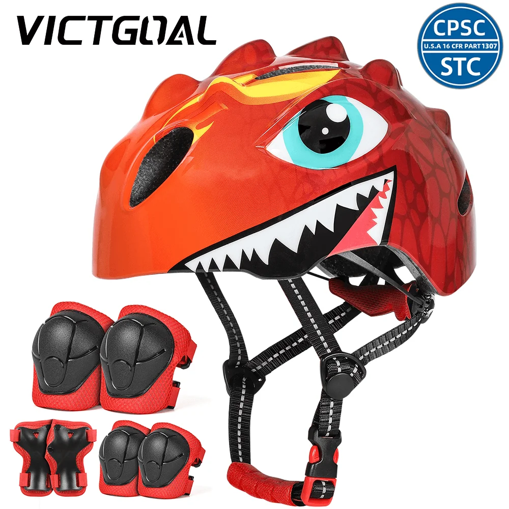 VICTGOAL Kids Cycling Helmet Pads Elbow Pads Wrist Guards Child Bicycle Protector for Balance Bike Skating Scooter Sports Safety