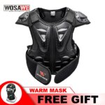 WOSAWE Kids Body Chest Spine Protector Protective Guard Vest Motorcycle Jacket Child Armor Gear For Motocross Dirt Bike Skating