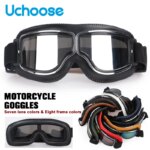 Windproof Motorcycle Helmet Glasses Leather Safety Protective Anti-glare Goggles Motocross Cross-country Steampunk Glasses