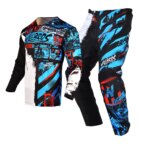 Youth Gear Set Motocross Jersey Pants Child Kid MX Combo BMX Dirt Bike Outfit Off-road Suit Enduro ATV UTV Blue Kits Boy Girl