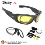 Daisy C6 Polarized Glasses CS Army Tactical Motorcycle Hunting Shooting Airsoft Bullet-proof Military C5 Goggles with 4 Lens Kit