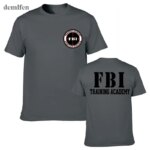 New FBI Academy Quantico Virginia T Shirt Men Cotton Tops Tees Size