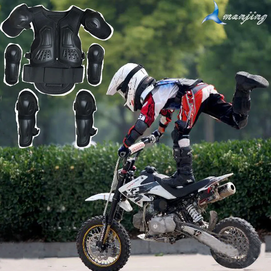 With Gift 4-15 Years Children Kid Ride A Horce Back Motocross Body Armor Guard Outdoor Sports Racing ATV Dirt Bike Protect Gear